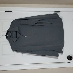 Gray Quarter-Zip Fleece Pullover